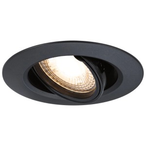 Spot encastrable Paulmann orientable et dimmable, noir, pour ampoules GU10. Idéal comme plafonnier.
