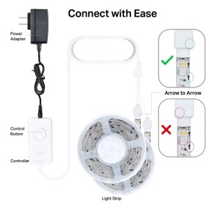 Striscia LED Tapo L930-10 (5m, 2 pz): RGBICW, con alimentatore, controller e connessione corretta.
