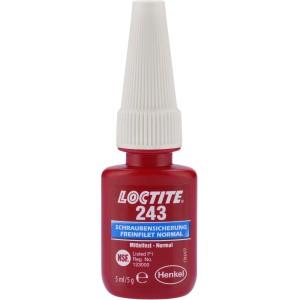 Flacone rosso di frenafiletti Loctite 243 a media resistenza, 5g.