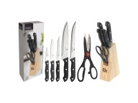 Koopman Messer-Set Edelstahl Schwarz 7-tlg.