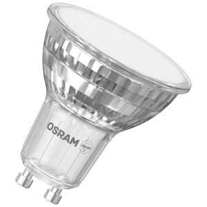 Osram LED Riflettore PAR16 GU10, 4000K, 6.9W in vetro per illuminazione interna.