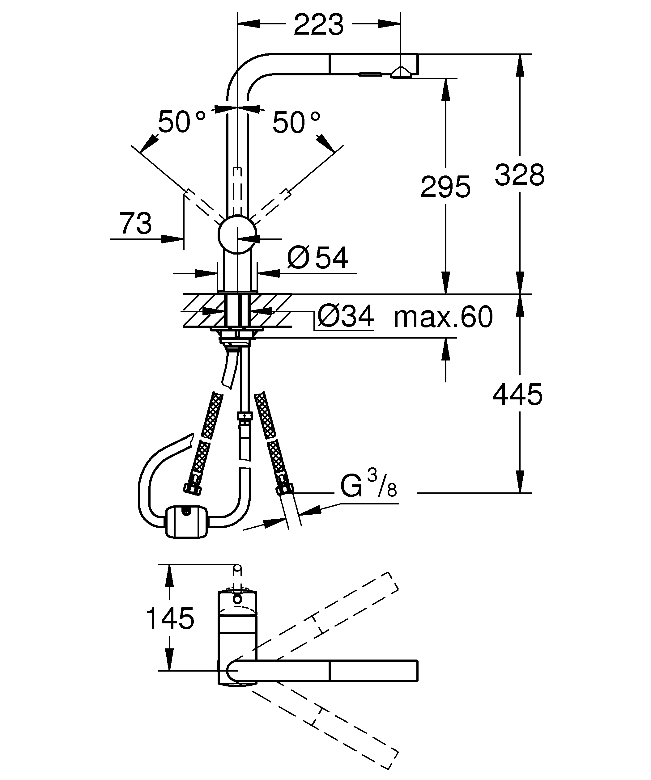 Miscelatore Grohe cucina serie Minta