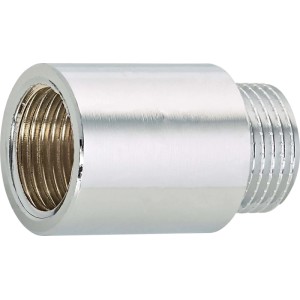 Prolunga per rubinetto in ottone cromato, 30 mm, per raccordi filettati in impianti sanitari.