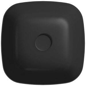 Vasque à poser Cersanit carrée, anthracite mat, 38x38cm. Design moderne pour votre salle de bain.