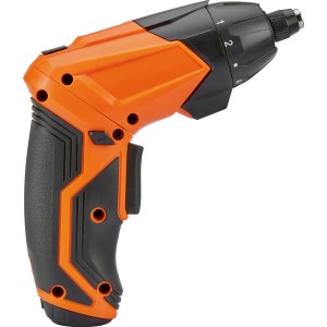 Visseuse sans fil OBI 3,6V, set de 56 pièces orange/noir. Visseuse compacte avec jeu d'embouts.