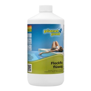 Flockfix liquide : Floculant pour une eau de piscine cristalline, adapté aux systèmes de dosage.