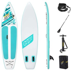 Bestway Hydro-Force Aqua Glider SUP Board Set, 322cm, con pagaia, pompa e zaino.