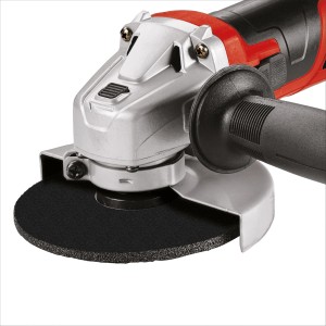 Meuleuse d'angle Einhell TC-AG 115/1 avec disque à tronçonner et poignée supplémentaire.