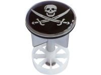 Waschbeckenstöpsel Design Totenkopf Metall 38 mm