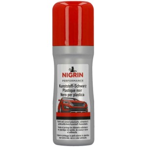 Nigrin Plastique Noir, flacon de 75ml pour l'entretien auto.