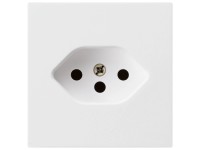 Hager Steckdose Kallysto 1 x T13 Einsatz + Frontplatte Weiss