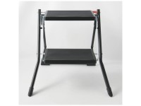 MSV Klapptritt 2-stufig Stahl Schwarz (HxBxT) 44,5 x 48,5 x 49,5 cm