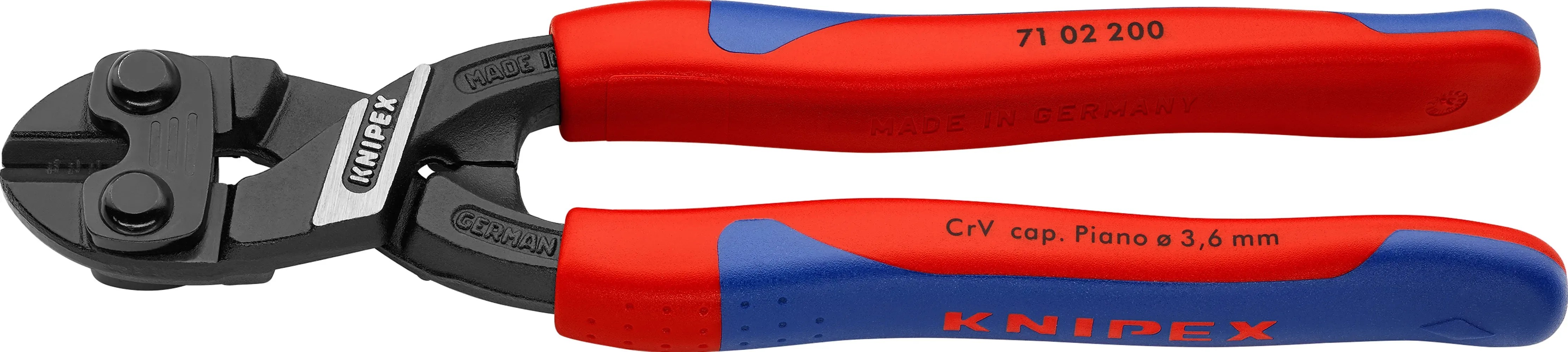 Pince Coupe-Boulons Knipex 61 02 200 - Haute Force De Coupe - Poignées Confort - Fabriqué En Allemagne