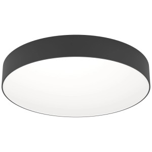 Lampada da soffitto rotonda nera Eglo Gallizzi-Z in metallo, diametro 49 cm.