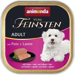 Animonda Vom Feinsten Adult cibo umido per cani con tacchino e agnello, 22 pezzi.