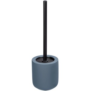 Wenko Brosse WC Avellino bleu avec manche noir. Brosse WC en céramique pour salle de bain.