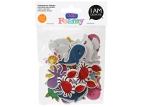 I am Creative Moosgummi-Sticker Meeresmotive Schaumstoff Bunt 21 Stk.