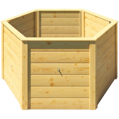 Weka Elementhochbeet 669 / 6-Eck Natur (HxBxT) 68,5 x 143 x 120 cm