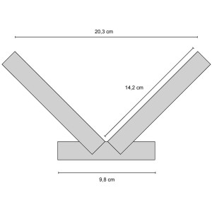 Boîte à onglets Decorate en MDF avec dimensions pour couper les profilés décoratifs.