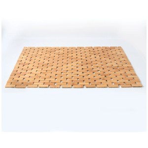 Tappetino da bagno MSV Annika in bambù, 50x80 cm, per un bagno elegante.