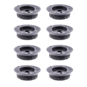 Lot de 8 patins de rechange Wagner QuickClick Slim Ultrasoft EH7715, Ø 25 mm, marron, pour meubles.