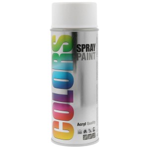 Vernice spray acrilica Colors RAL 9010 Bianco puro opaco, bomboletta da 400ml.