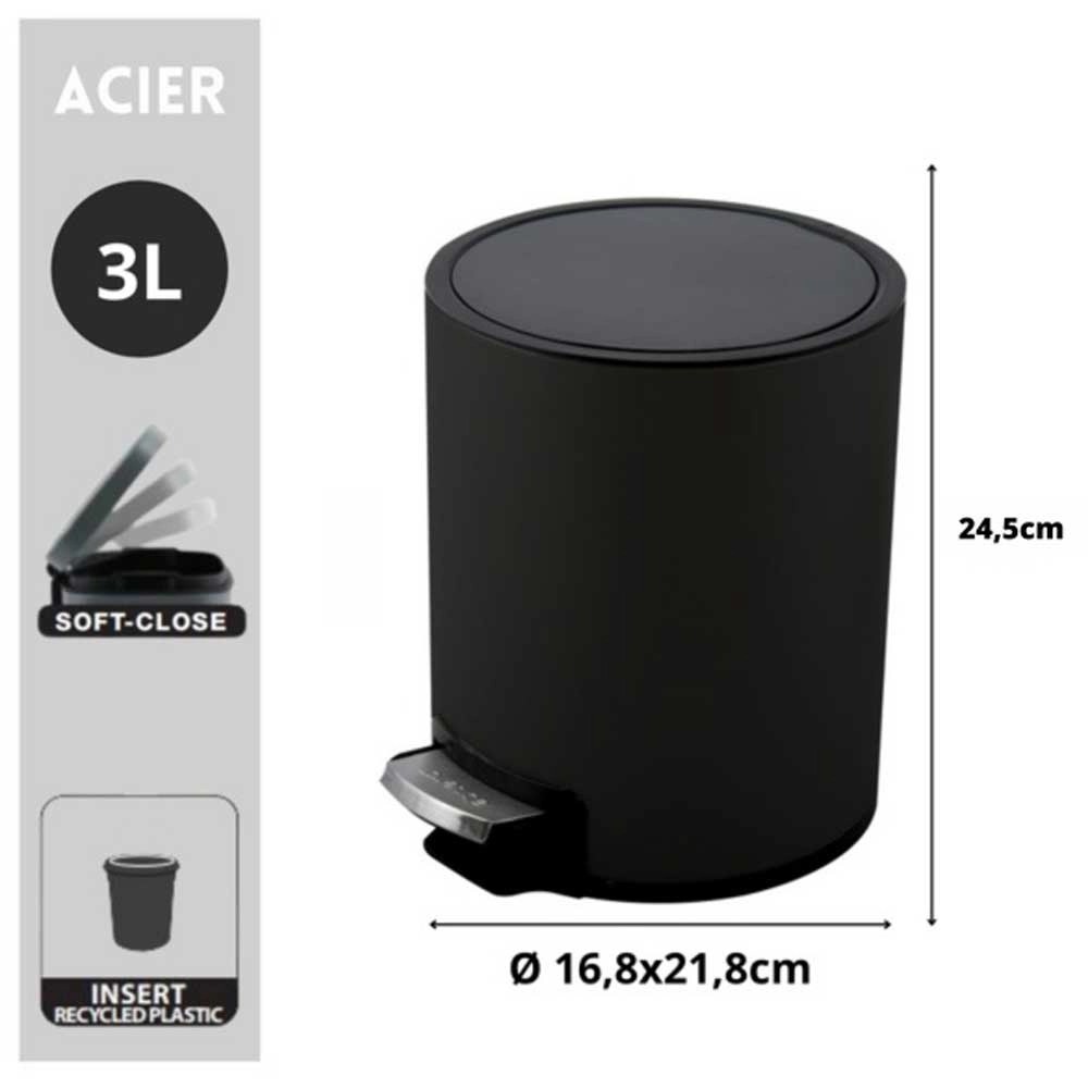 Spirella Kosmetikeimer Riku - Stylischer Mülleimer Für Bad & Küche