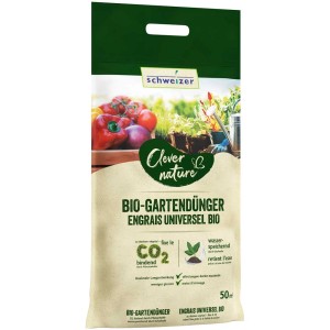 Schweizer Bio-Gartendünger Clever Nature, 4 kg Sack für nachhaltiges Gärtnern.