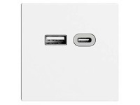 Feller USB-Ladesteckdose EdizioDue USB-A und USB-C Weiss 18 W Feller USB-Ladesteckdose EdizioDue USB-A und USB-C Weiss 18 W