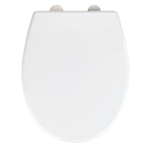 Wenko Vorno Neo sedile WC, bianco, con chiusura ammortizzata e fissaggio rapido.