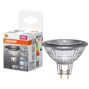 Osram LED réflecteur MR16 GU5.3, 3,4W, 4000K, verre. Lampe LED avec culot GU5.3.