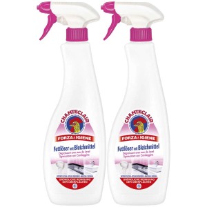 Doppia confezione di Chanteclair sgrassatore con candeggina, 625ml. Per pulizia cucina e bagno.