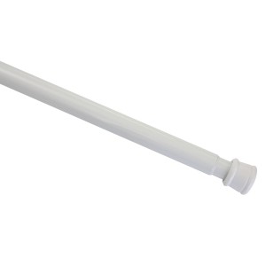 Gardinia asta a pressione, 80-130 cm, bianca. Bastone per tenda estensibile per decorazione finestre.