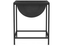 Ecopots Pflanzschale Monaco Dunkelgrau mit Ständer (HxBxT) 45 x 36 x 36 cm