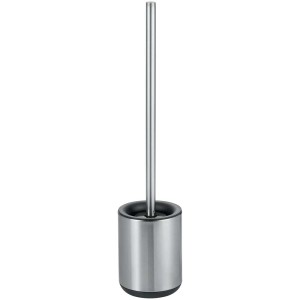 Diaqua WC-Bürstengarnitur Standmodell, Edelstahl matt. Freistehende Toilettenbürste mit Halter.