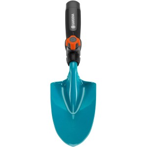 Paletta da fiori Gardena combisystem in acciaio, verde acqua, con manico ergonomico.