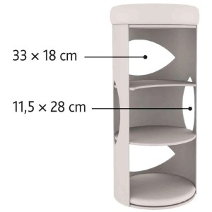 Arbre à chat Trixie Cat Tower Gracia, 85 cm, gris clair/gris, avec trois niveaux et surface de couchage.
