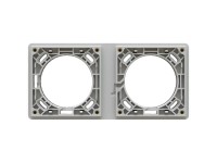 Unterputz-Befestigungsrahmen Exo waagerecht / senkrecht IP55 Lichtgrau Gr. 2 x 1