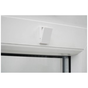Clip adesiva bianca (3 x 3,8 cm) per montare le tende sul telaio della finestra.