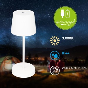 Brilo Lampada da tavolo a batteria Bianco LED dimmerabile 3'000 K/2,6 W/150 lm