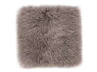 Schaffell Echtfell Sitzkissen eckig Taupe ca. 34 x 34 cm