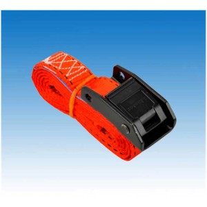 Sangle d'arrimage Master Lock, orange, 250x2,5 cm, 150 kg, lot de 2, avec boucle renforcée.
