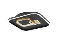 Eglo LED-Deckenleuchte Tiriolo Stahl Schwarz-Gold 38 x 38 cm