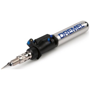 Dremel Versatip 2000-7 saldatore a butano, cordless, con vari accessori per saldare, pirografia ecc.