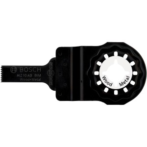 Lame de scie plongeante Bosch AIZ 10 AB pour bois et métal, adaptée aux outils multifonctions.