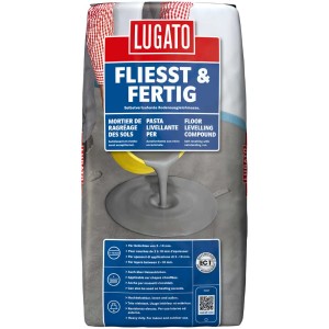 Sac d'enduit de ragréage autolissant, 20 kg, pour niveler les surfaces irrégulières.