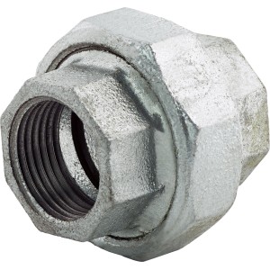 Raccordo a vite in ghisa malleabile 30,3 mm (Rp 1) per collegamenti di tubi.