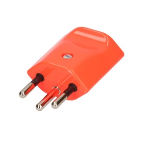 Fiche orange à 3 pôles Type 12 pour connexions 250V/10A.