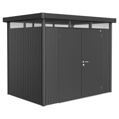 Biohort Casetta per attrezzi HighLine metallo Grigio scuro metallizzato 4,6 m²