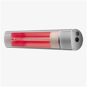 Sonnenkönig Stufa a infrarossi Letor argento, 2000W, per montaggio a parete e soffitto. Riscaldatori elettrici per esterni.